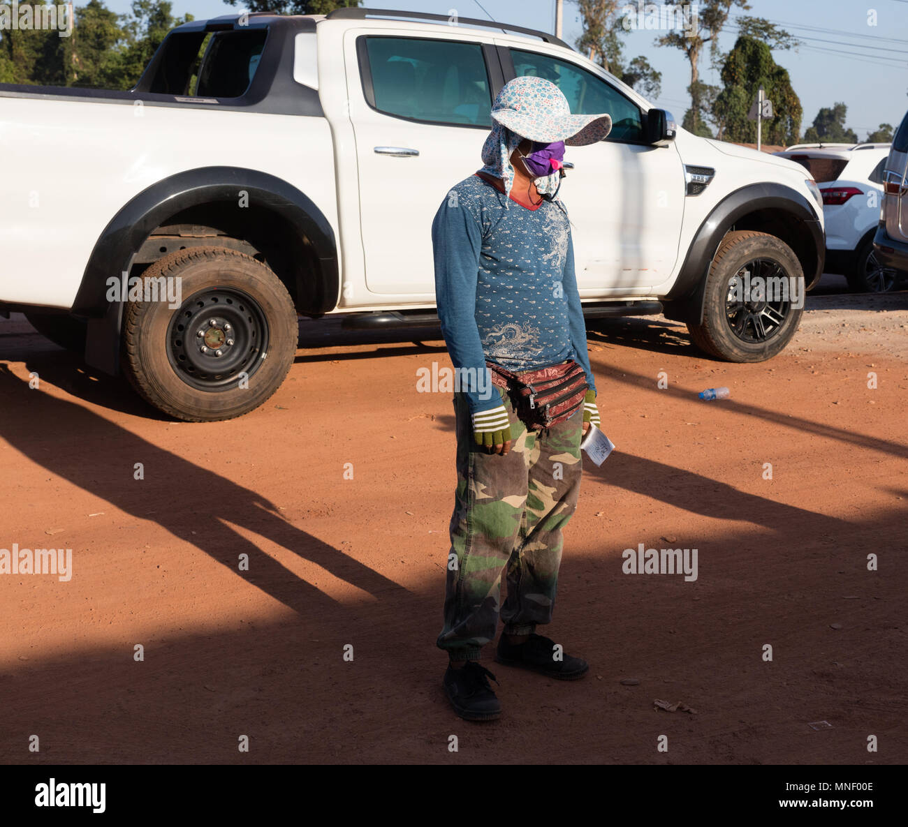 Laos, November 2016, valet parking i Stock Photo