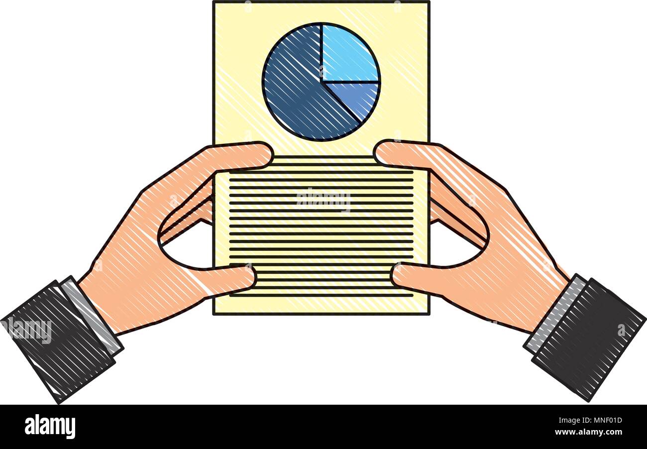 hand holding document statistic graph business Stock Vector Image & Art ...