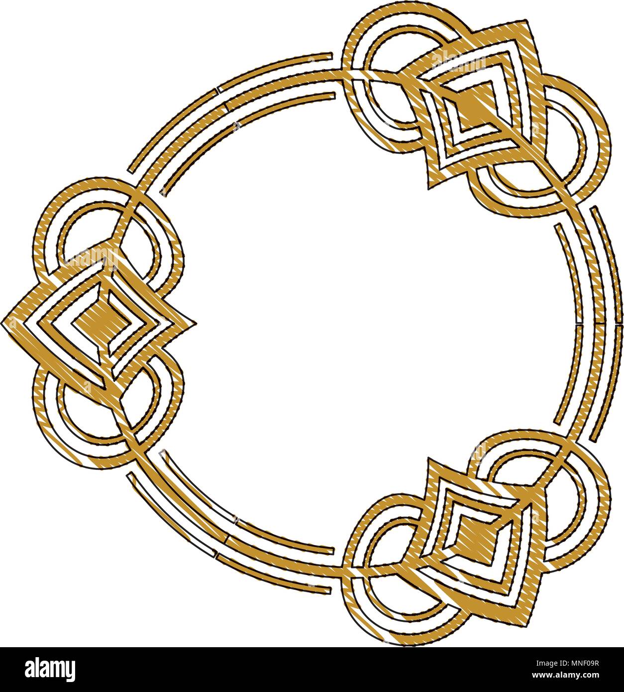 art deco frame vintage ornament abstract motif Stock Vector Image & Art