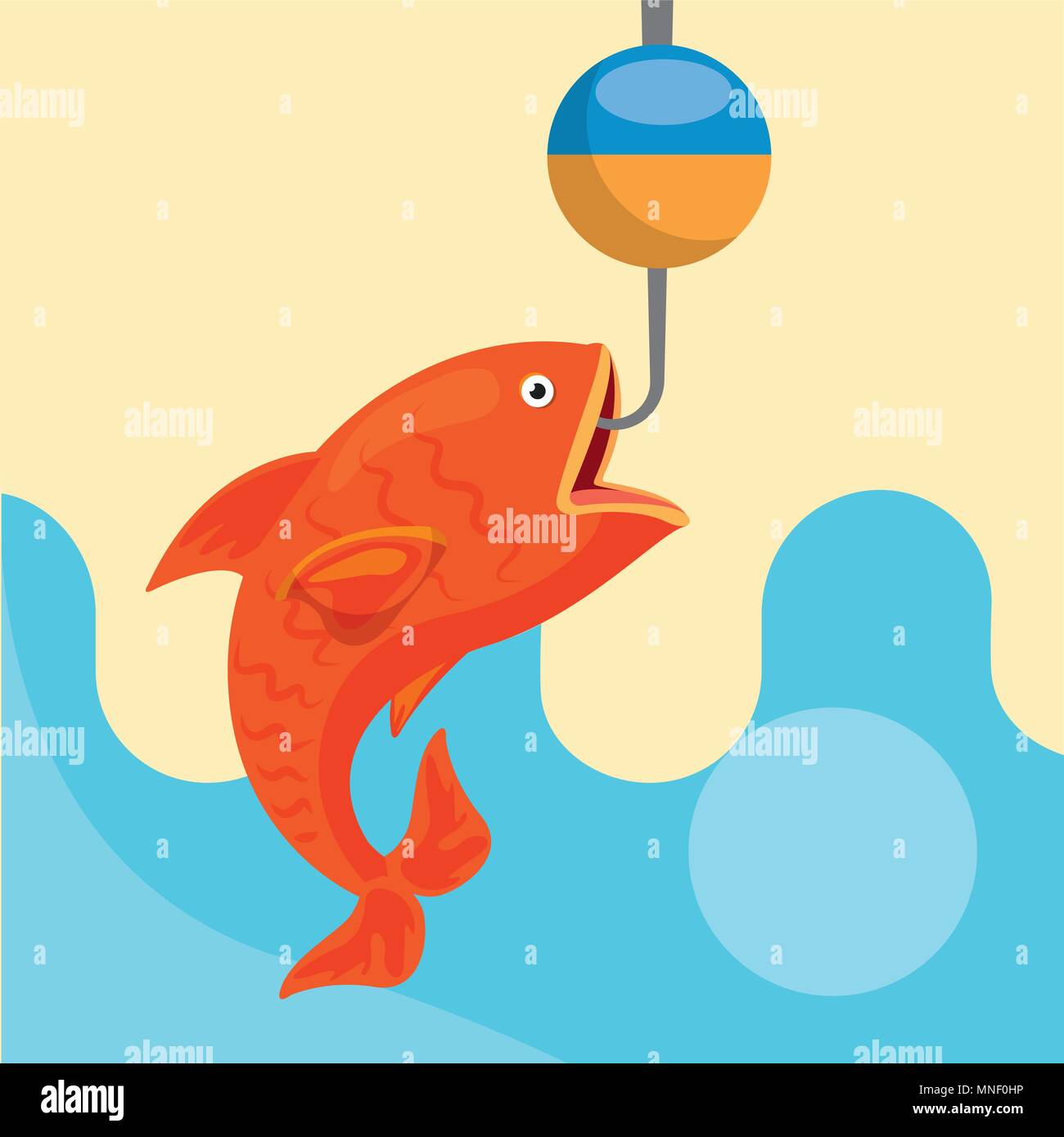 fish fishing cartoon Stock Vector Image & Art - Alamy