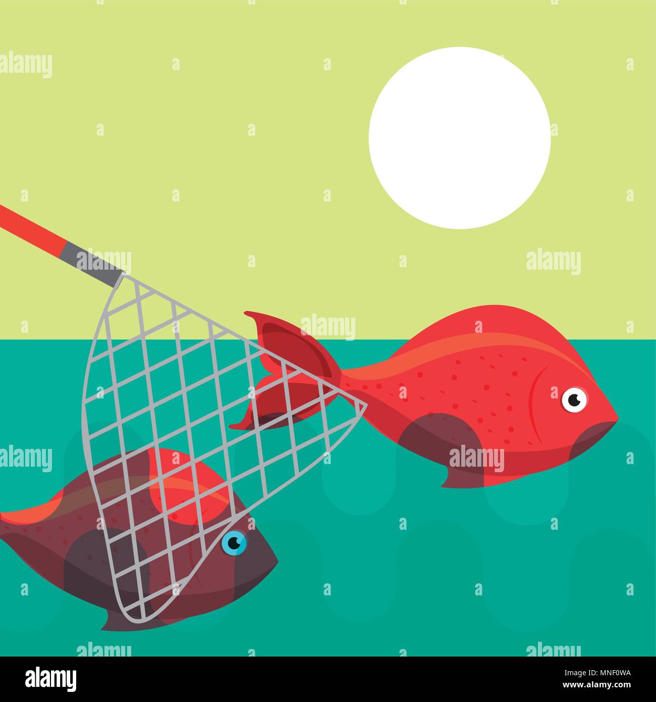 fishing fish cartoon Stock Vector Image & Art - Alamy
