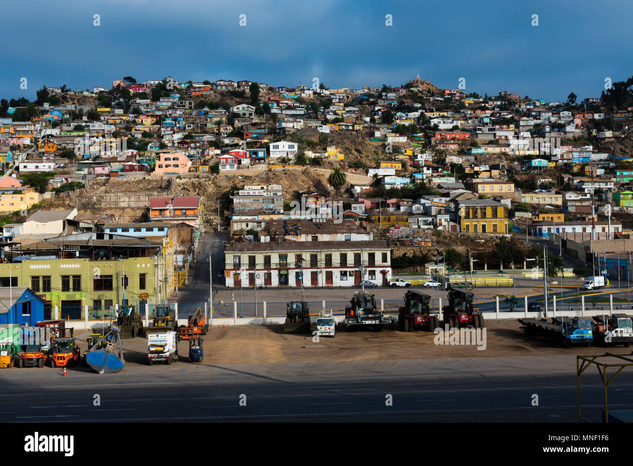 Coquimbo, ChileHouses are built on the side of a hill in the port