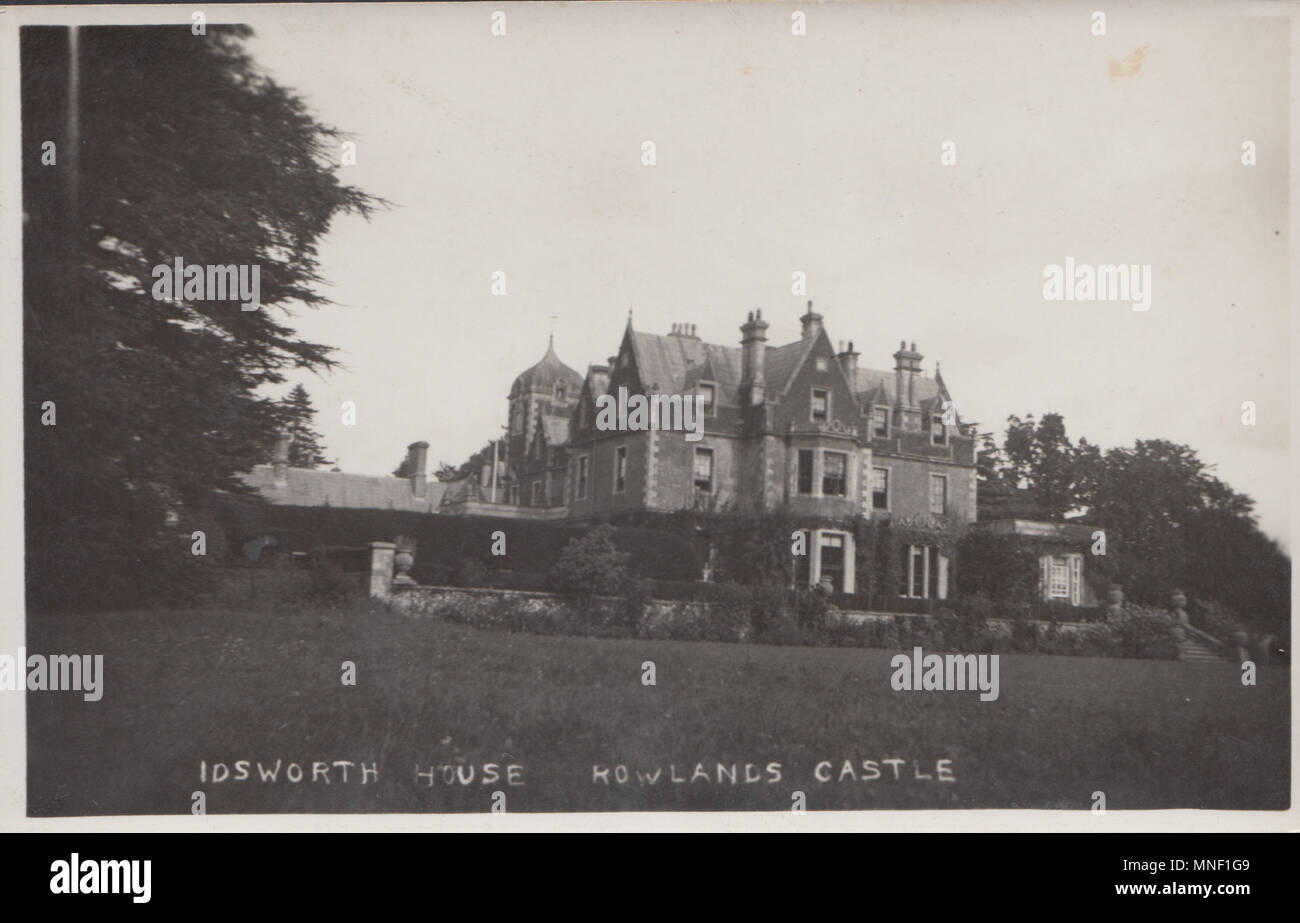 Vintage Photograph of Idsworth House, Rowlands Castle, Hampshire, England, UK Stock Photo