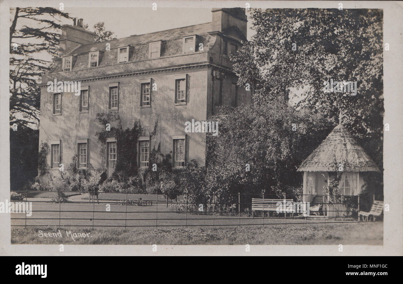 Vintage Photograph of Seend Manor, Wiltshire, England, UK Stock Photo