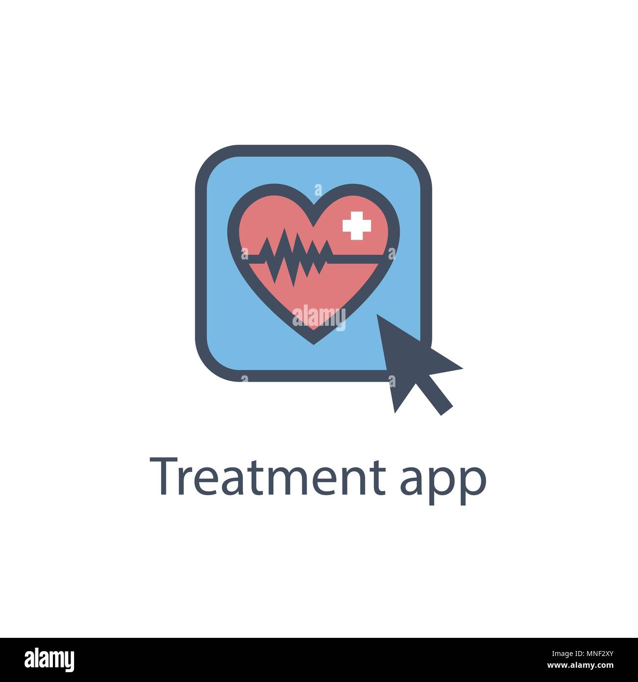 Remote medical treatment app - use on computer, tablet, or smart phone Stock Vector