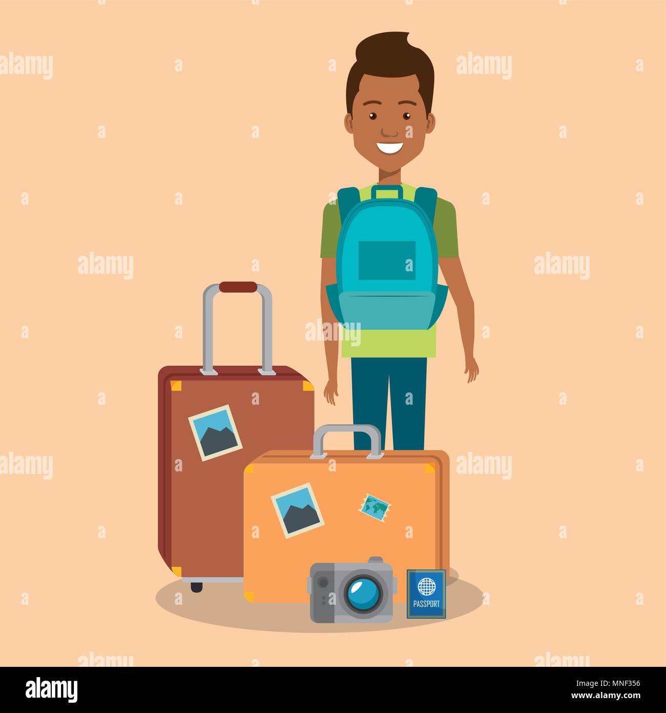 Travelers stand Stock Vector Images Alamy
