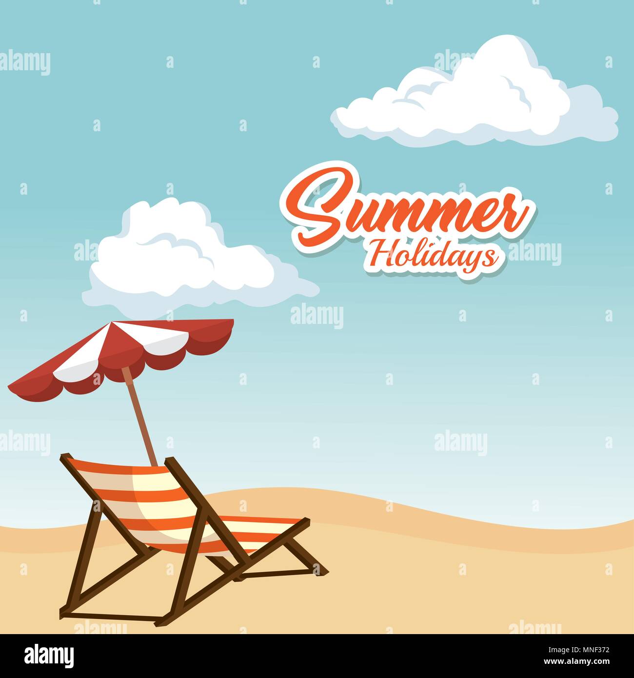 beach seascape beautiful scene Stock Vector Image & Art - Alamy