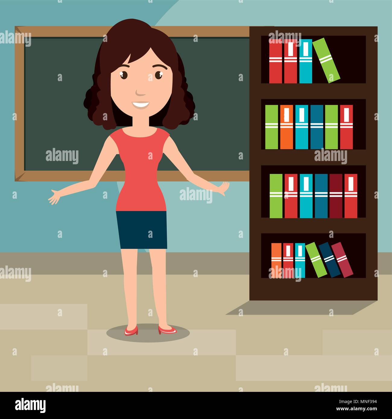 woman teacher in the classroom Stock Vector Image & Art - Alamy