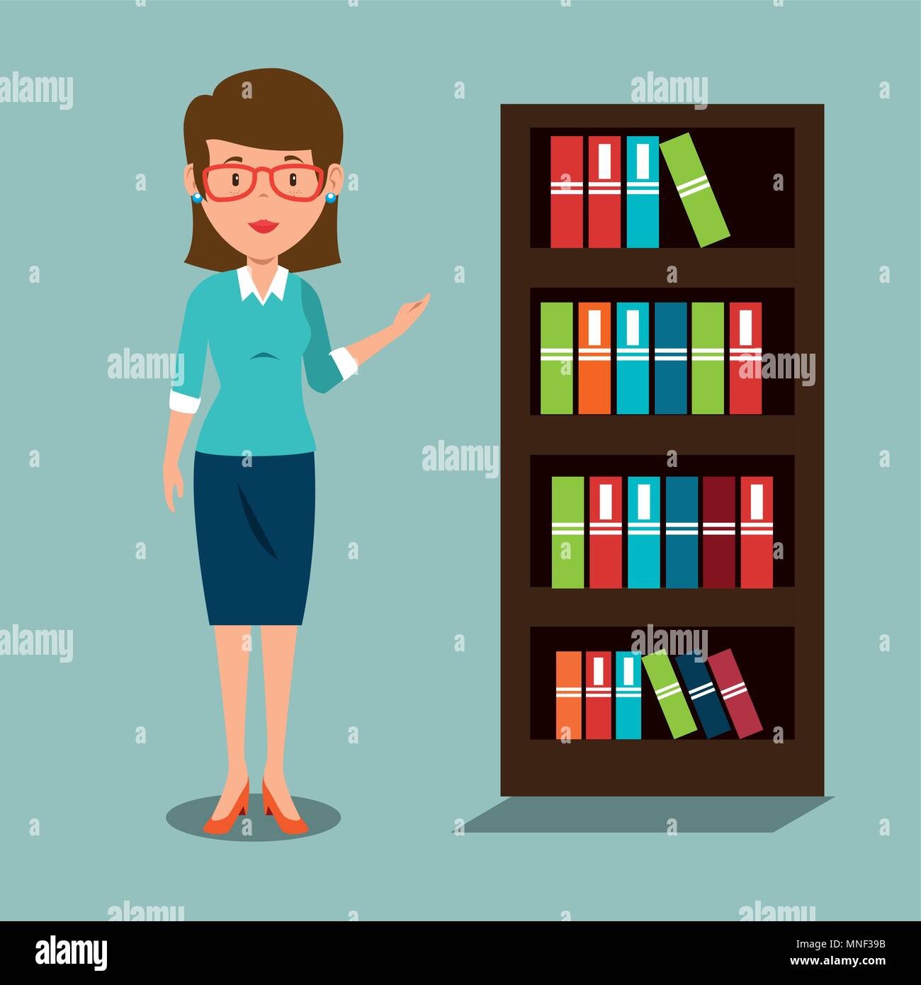 woman teacher in the classroom Stock Vector Image & Art - Alamy