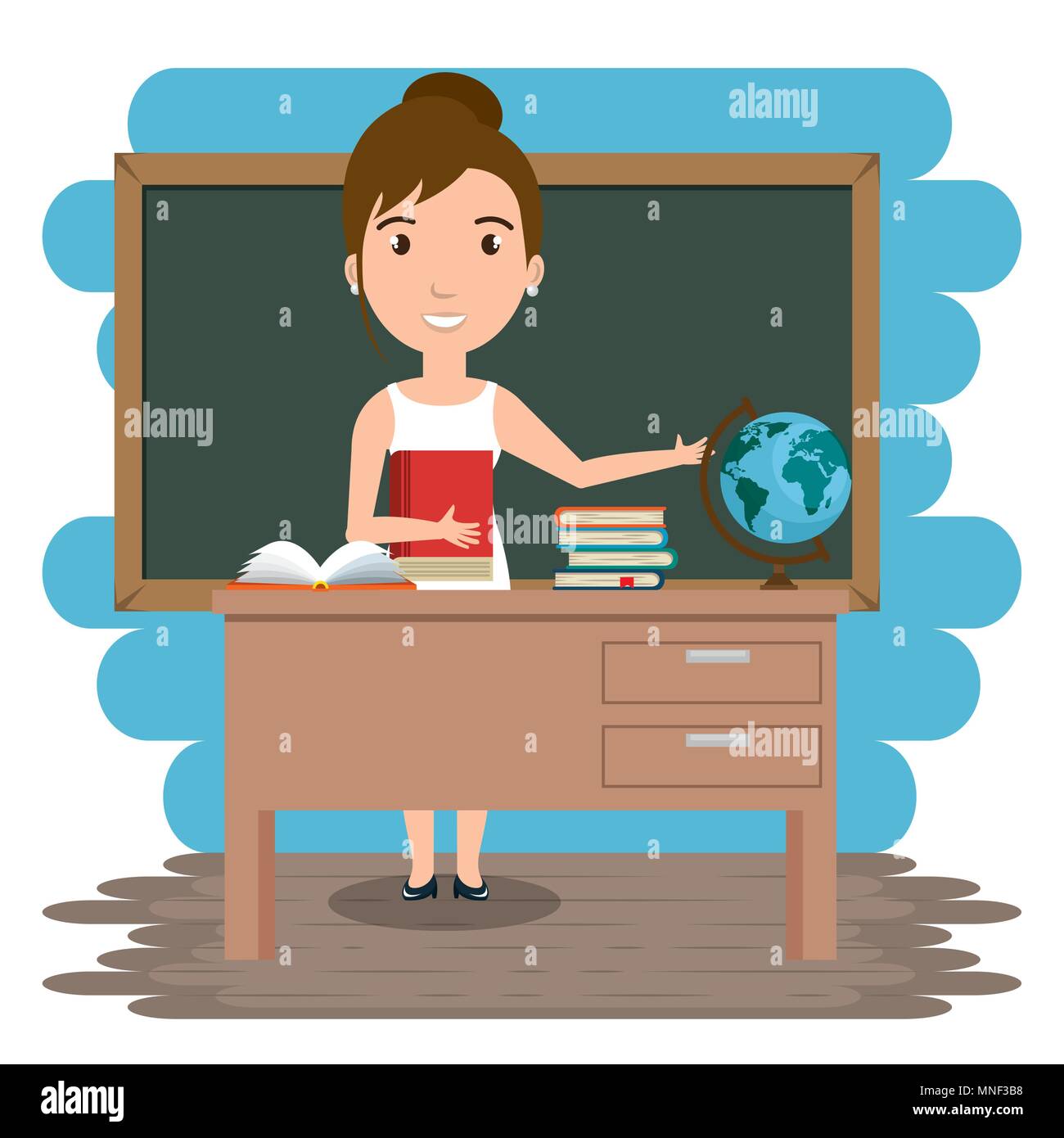 woman teacher in the classroom Stock Vector Image & Art - Alamy