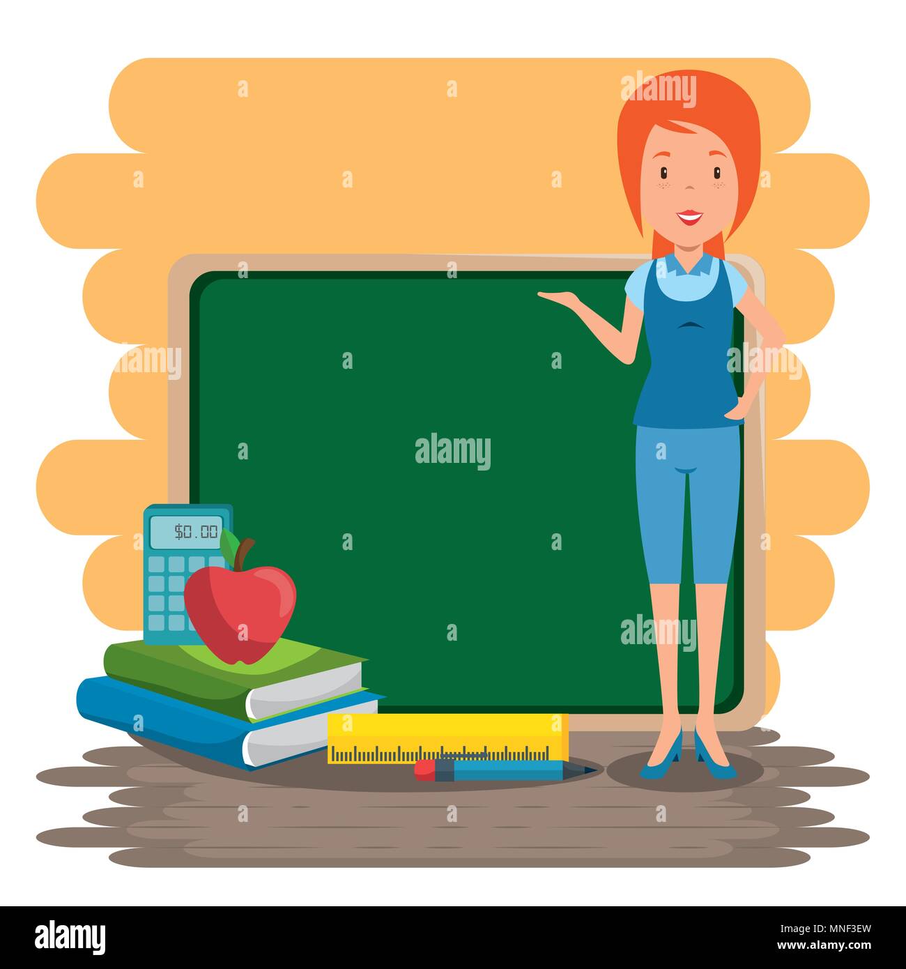 woman teacher in the classroom Stock Vector Image & Art - Alamy