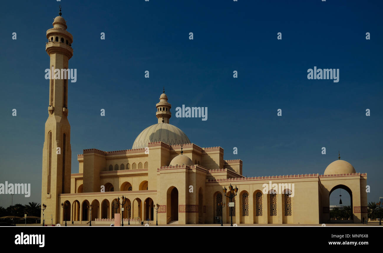 Exterior view to Al Fateh Mosque in Manama, Bahrain Stock Photo