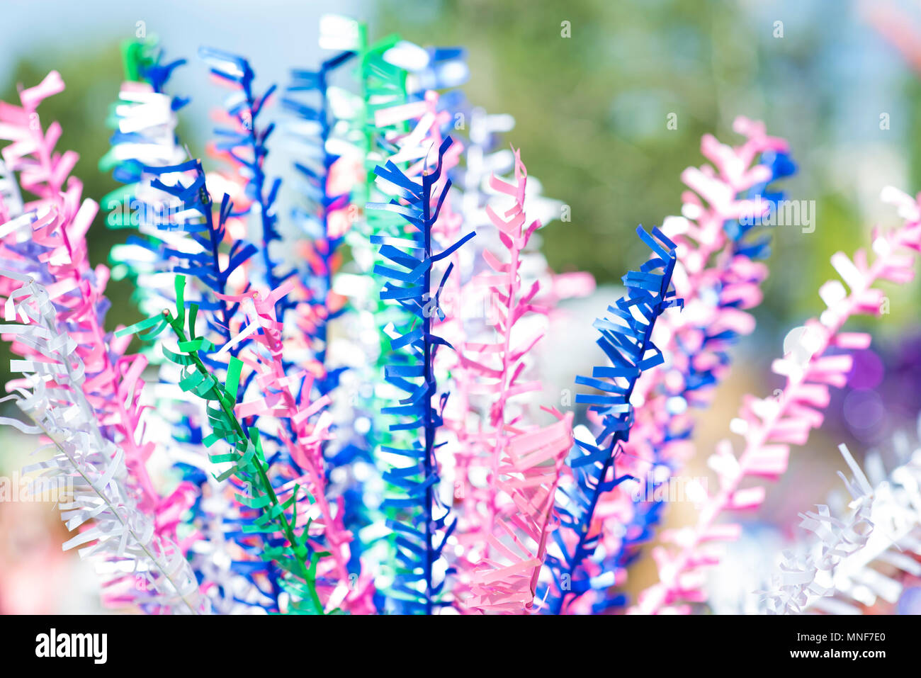 Colorful paper seaweed for celebration Stock Photo