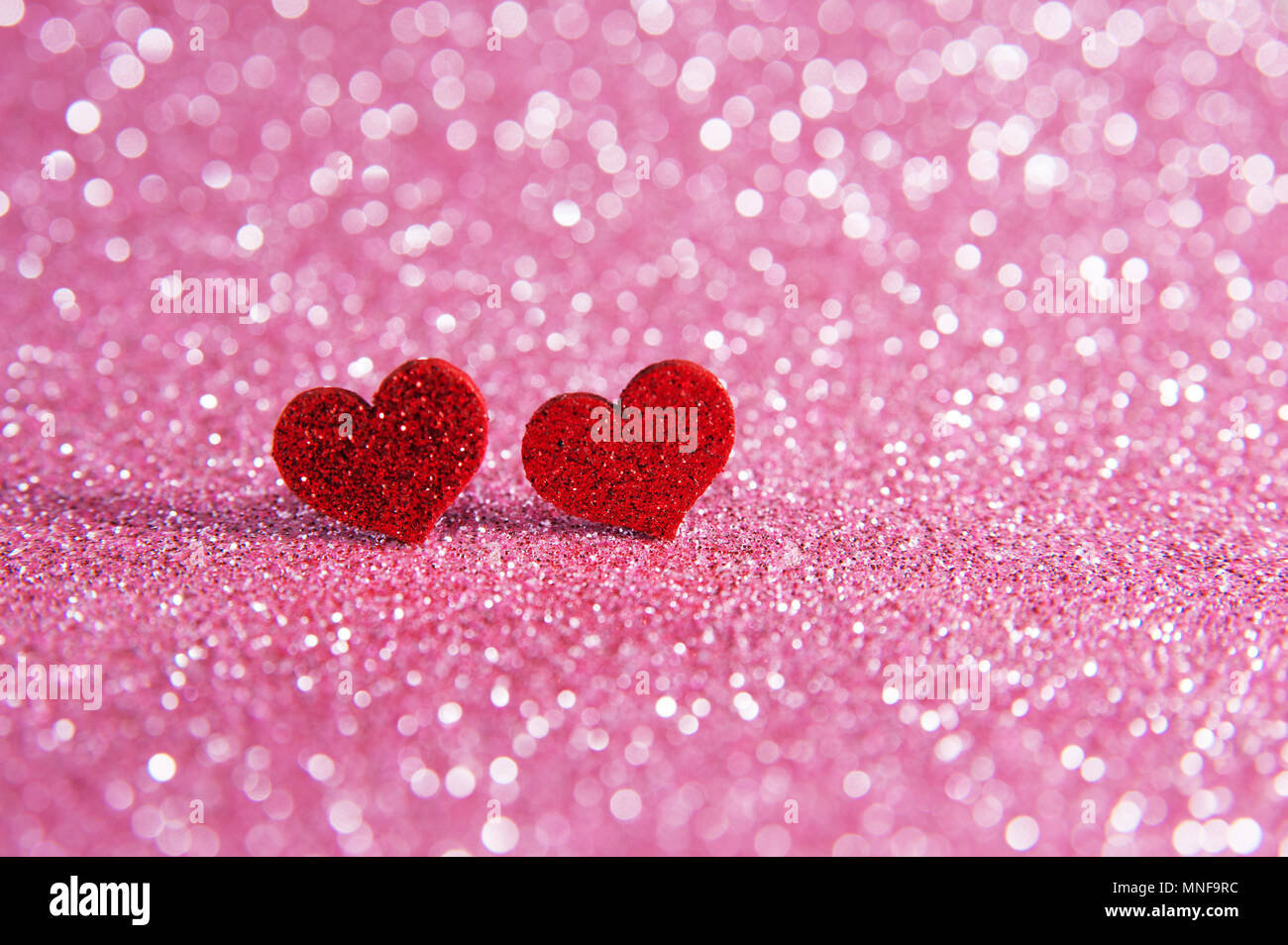 Sparkly Pink Red Hearts