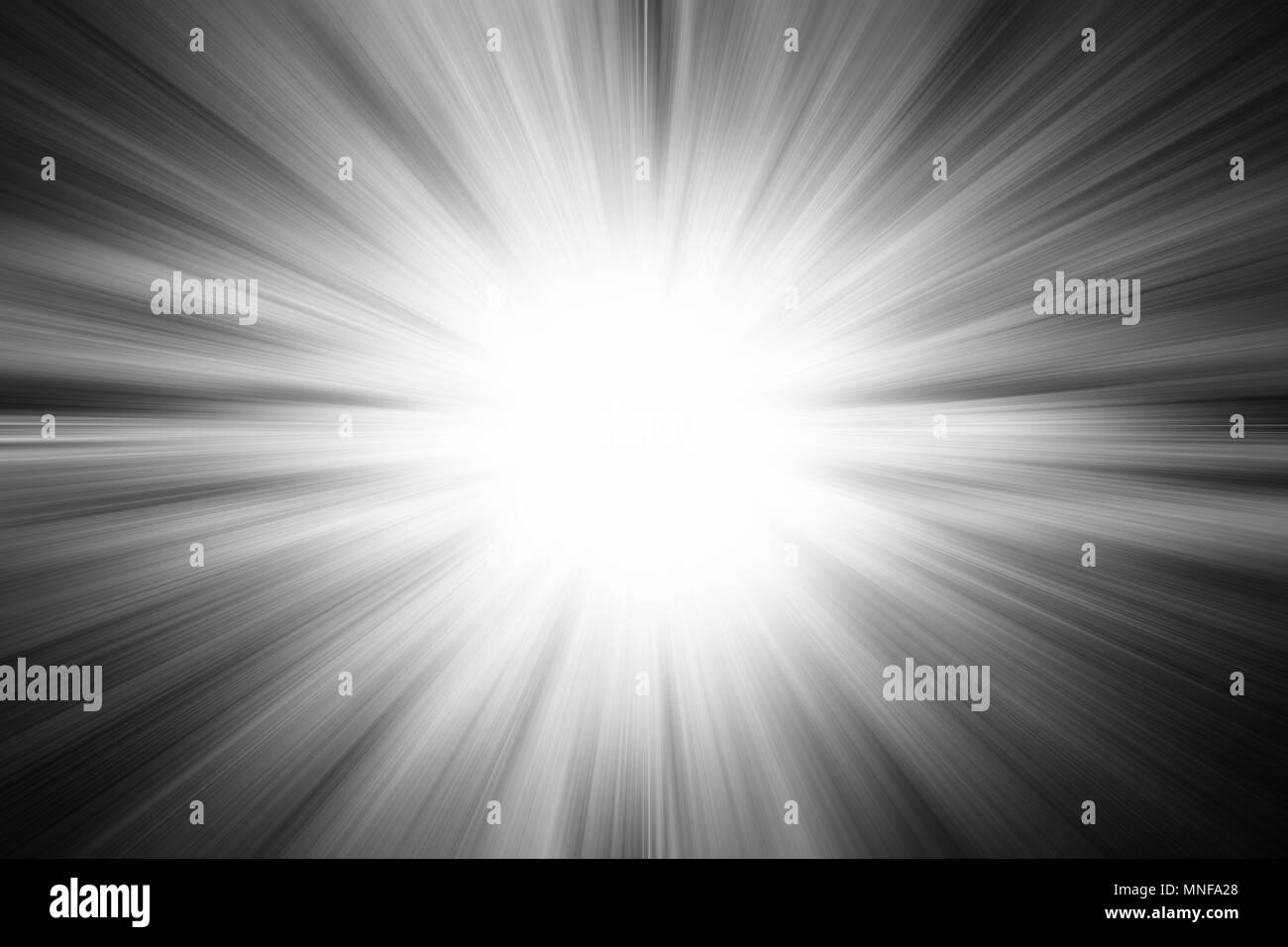 Light burst explosion in black and white illustration for background ...