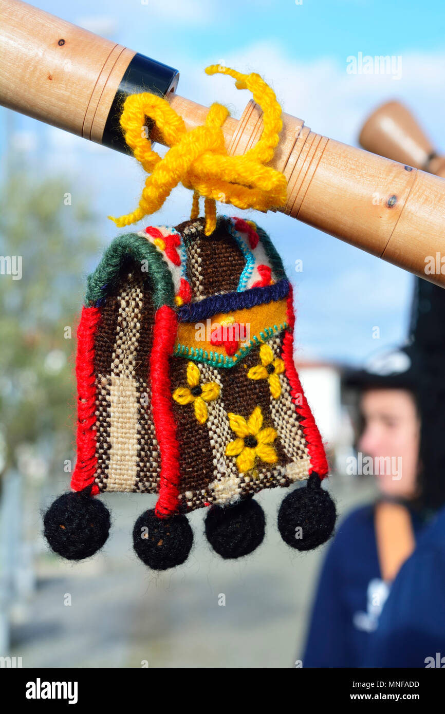 Detail of a bagpipe from Tras-os-Montes. Portugal Stock Photo