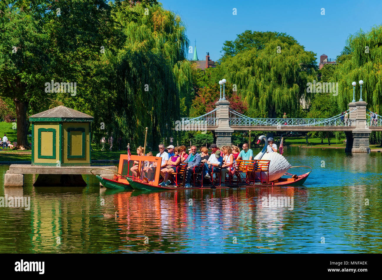 Boston, Massachusetts, USA September 12, 2016 Swan Boats have been
