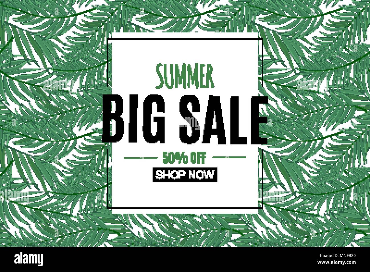 Abstract Summer Sale Background with Frame. Vector Illustration Stock ...