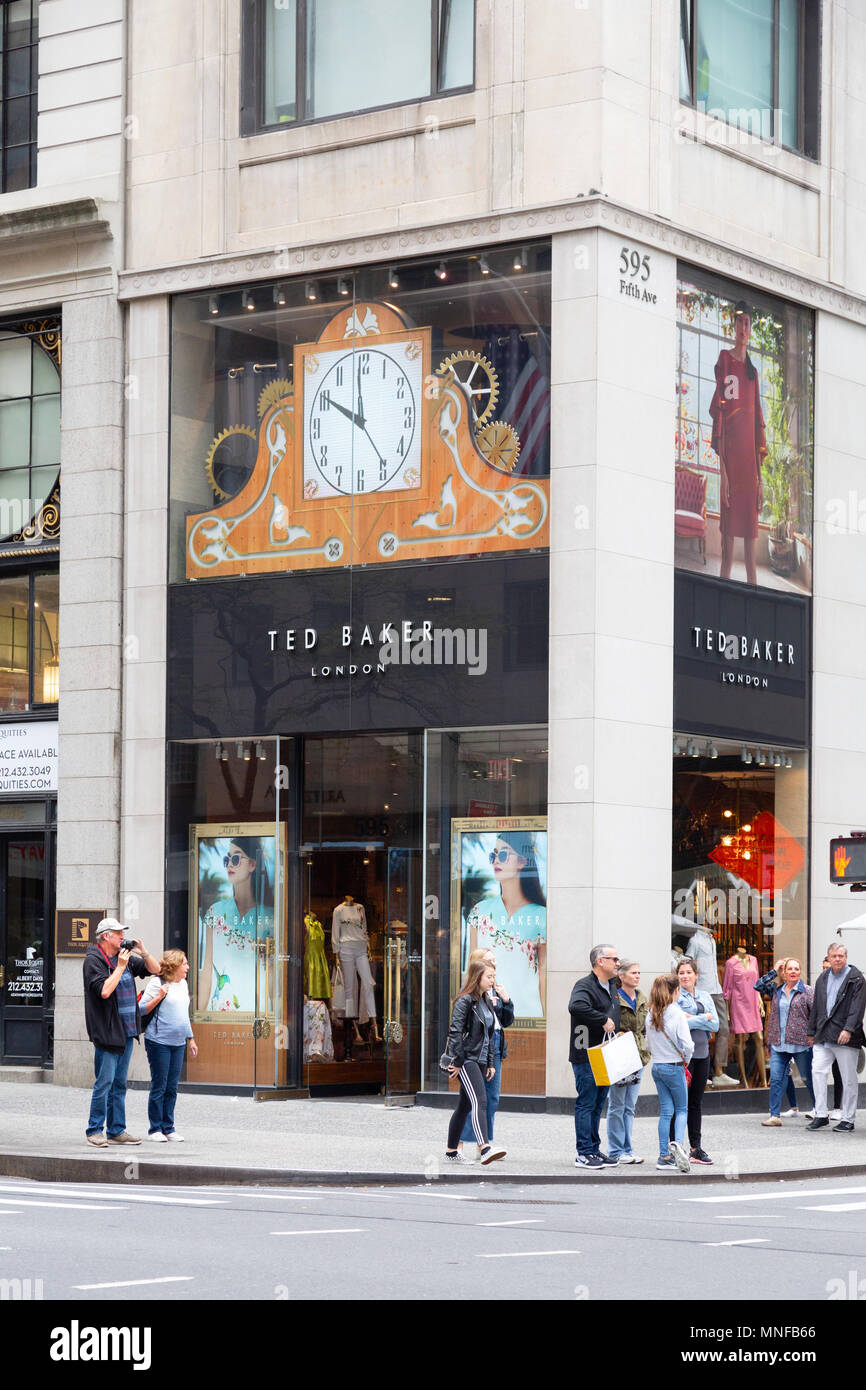 Ted Baker store, Fifth Avenue, New York city USA, exterior view Stock Photo  - Alamy