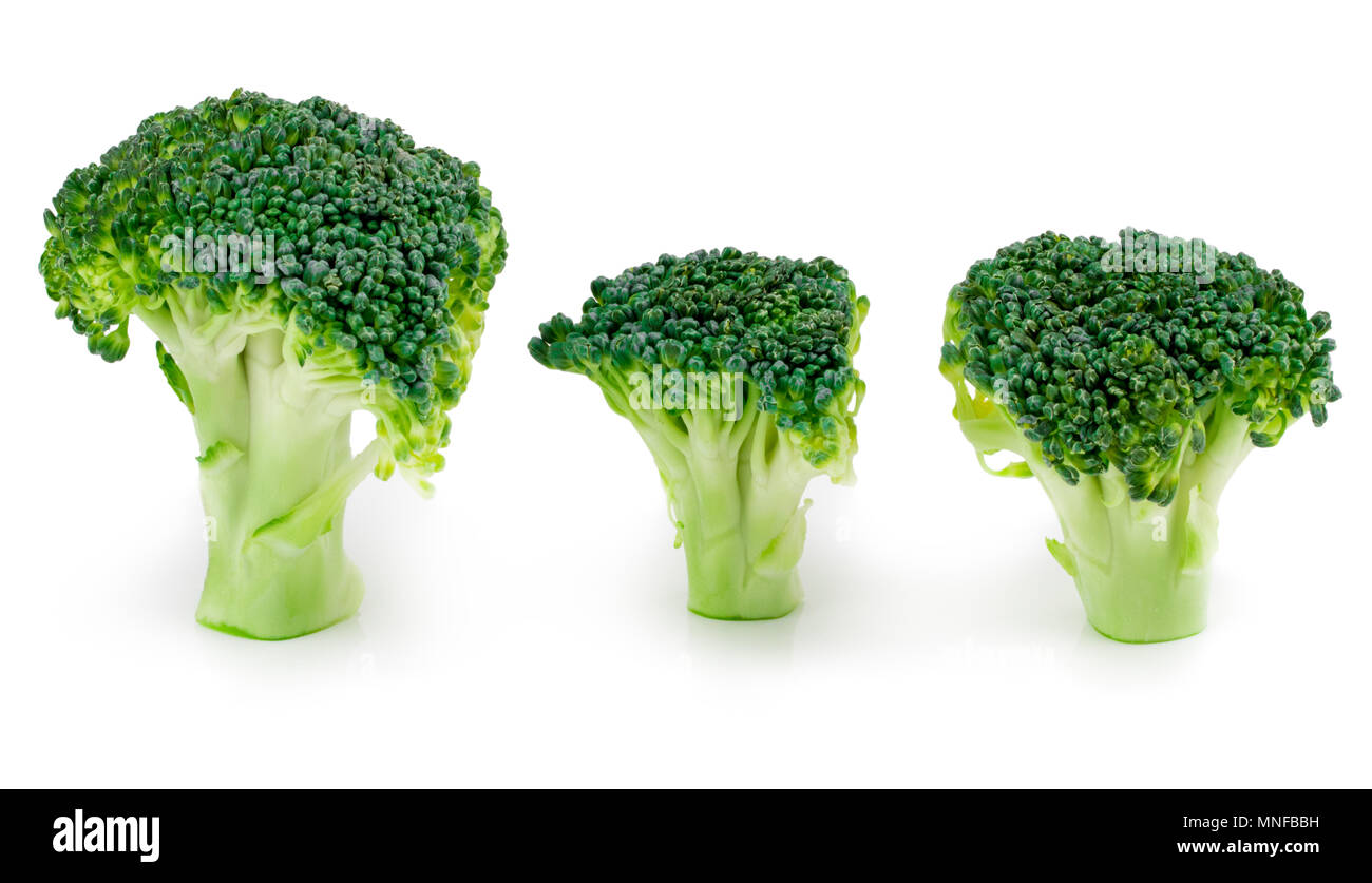 Broccoli vegetable isolated on white background.close-up Stock Photo ...