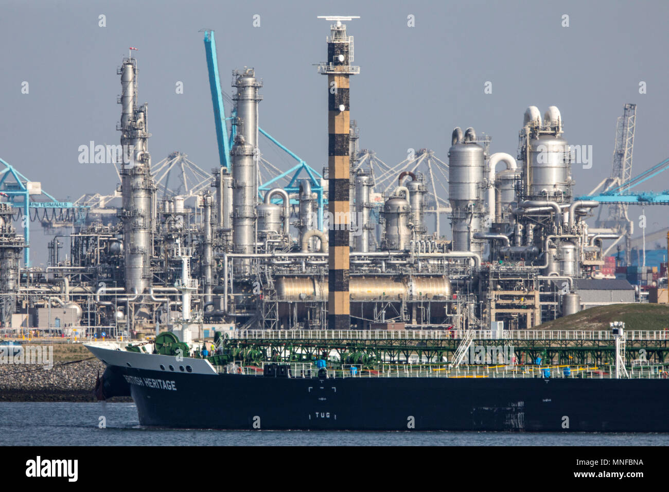 The seaport of Rotterdam, Netherlands, Maasvlakte 2 deep sea port, on