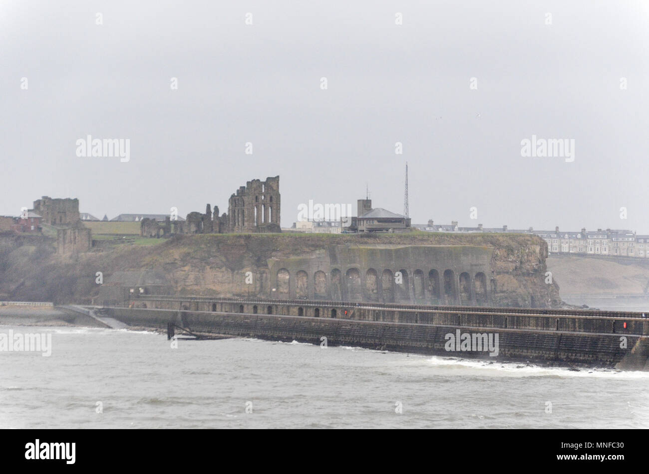 Tynemouth Priory and Castle, Newcastle, UK Stock Photo