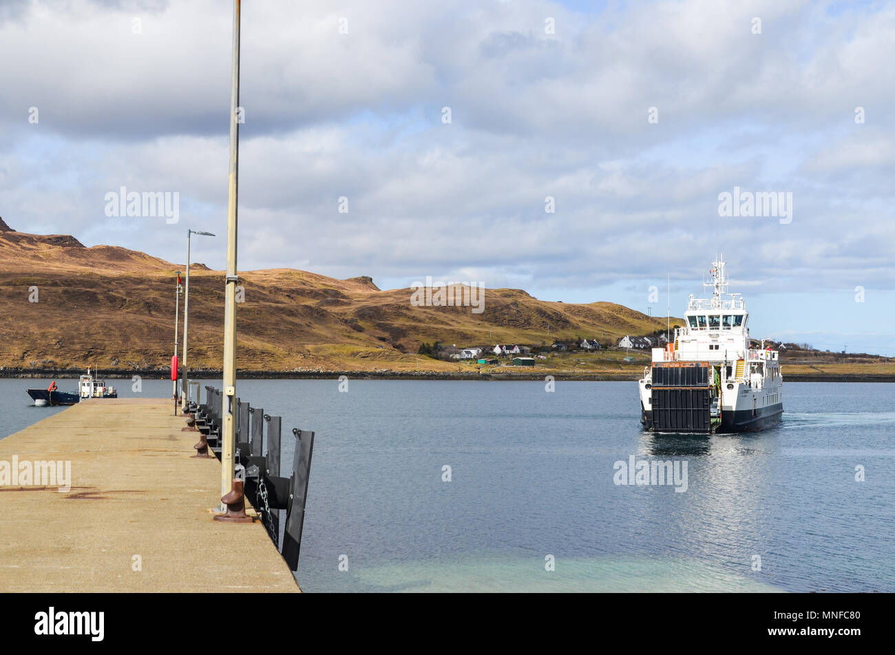Ferry to Raasay, from the Isle of Syke (Sconser), Scotland Stock Photo