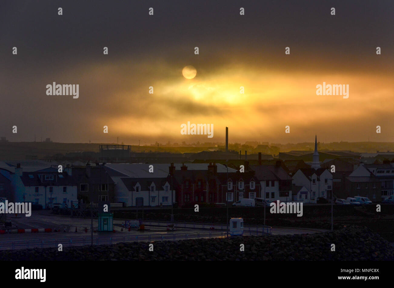 Sunrise over Stornoway, Outer Hebrides, Scotland, UK Stock Photo Alamy