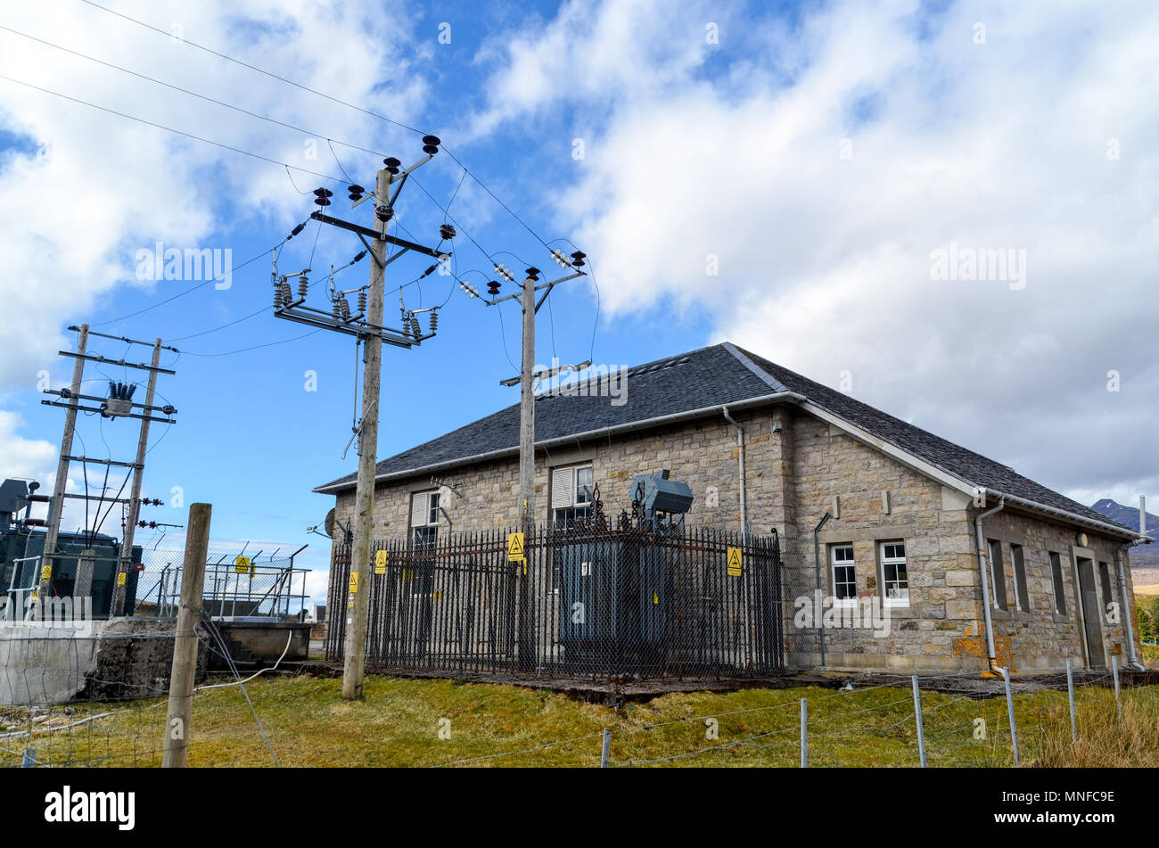 Loch Dubh Power Station, Strathcanaird, Ullapool, Scotland Stock Photo