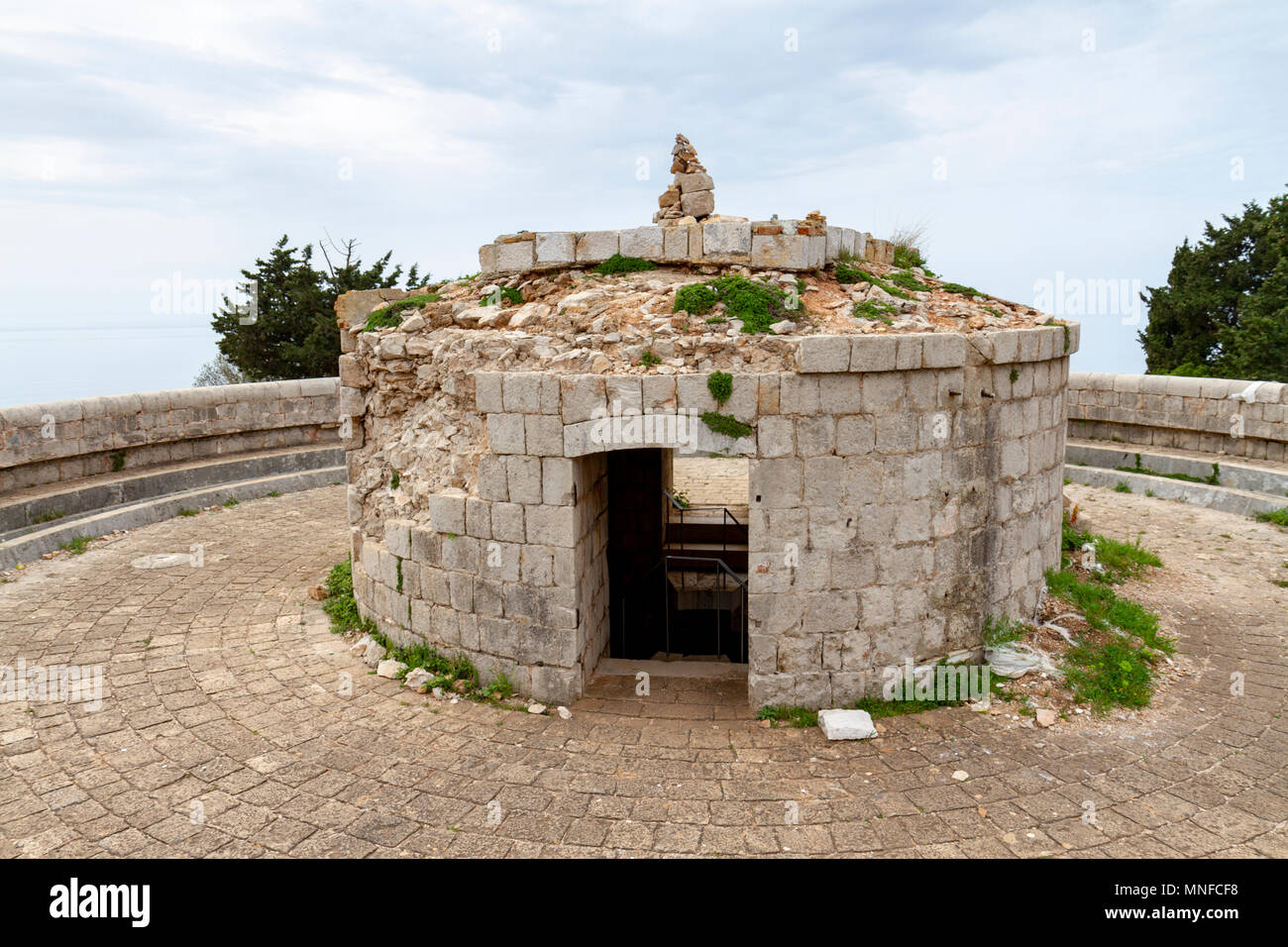 The ruins of Fort Royal on Lokrum Island, in the Adriatic Sea off Dubrovnik, Croatia. Stock Photo