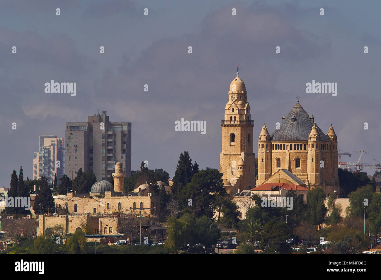 Temple Dormition, Church of the Assumption of the Virgin, Old City Jerusalem, Israel. Stock Photo