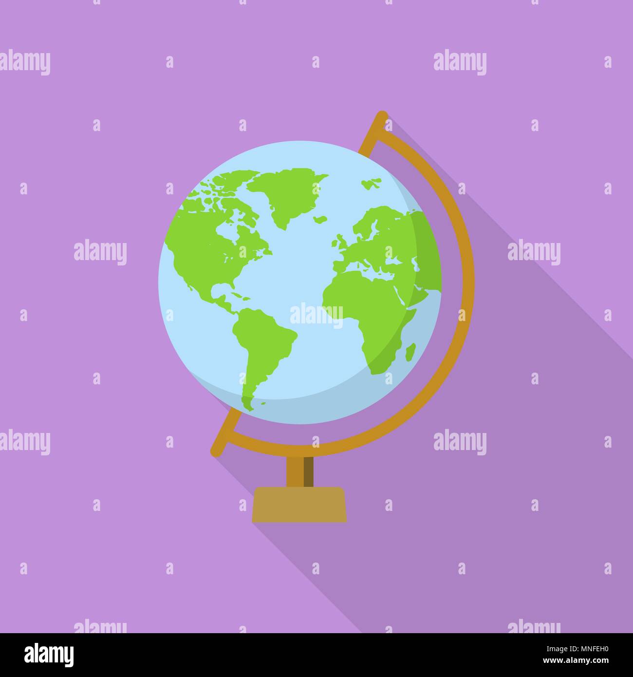 School globe icon, flat style Stock Vector Image & Art - Alamy