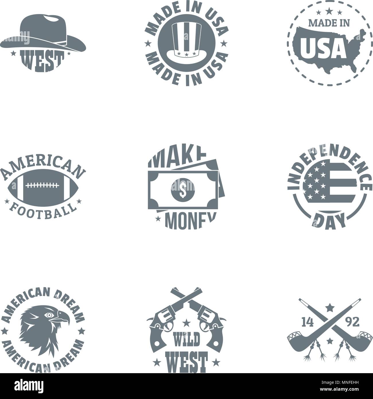 American league logo set, simple style Stock Vector Image &amp; Art - Alamy