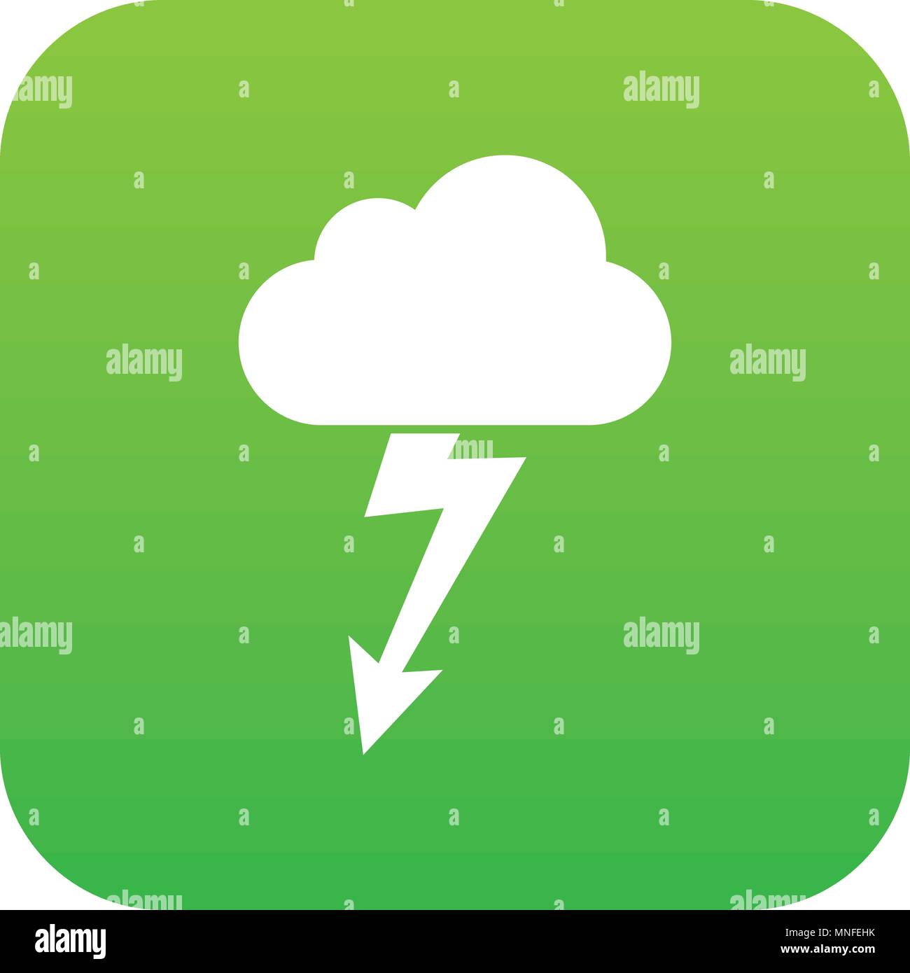 Cloud with lightning icon digital green Stock Vector Image & Art - Alamy