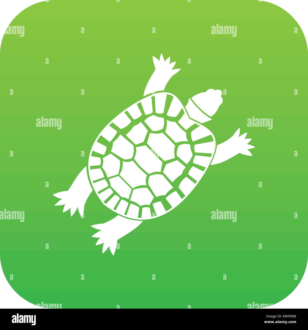 Turtle icon digital green Stock Vector