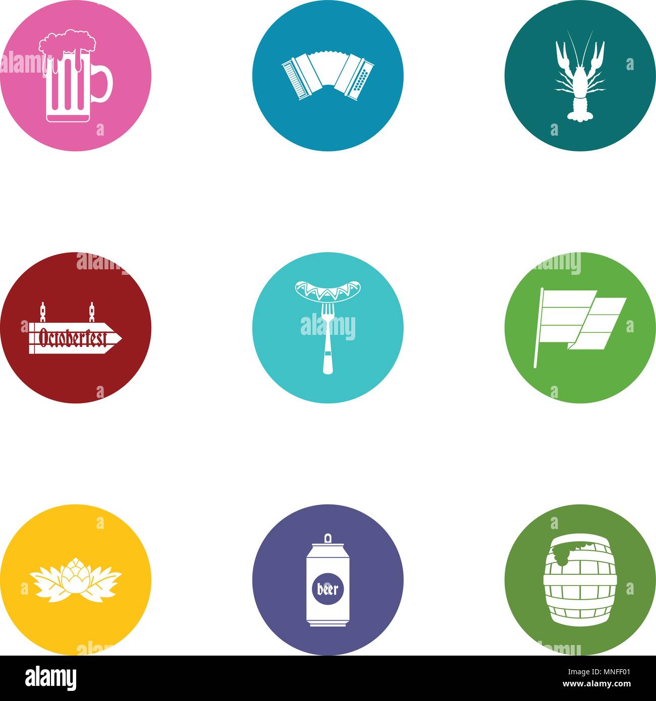 Men cafe icons set, flat style Stock Vector Image & Art - Alamy
