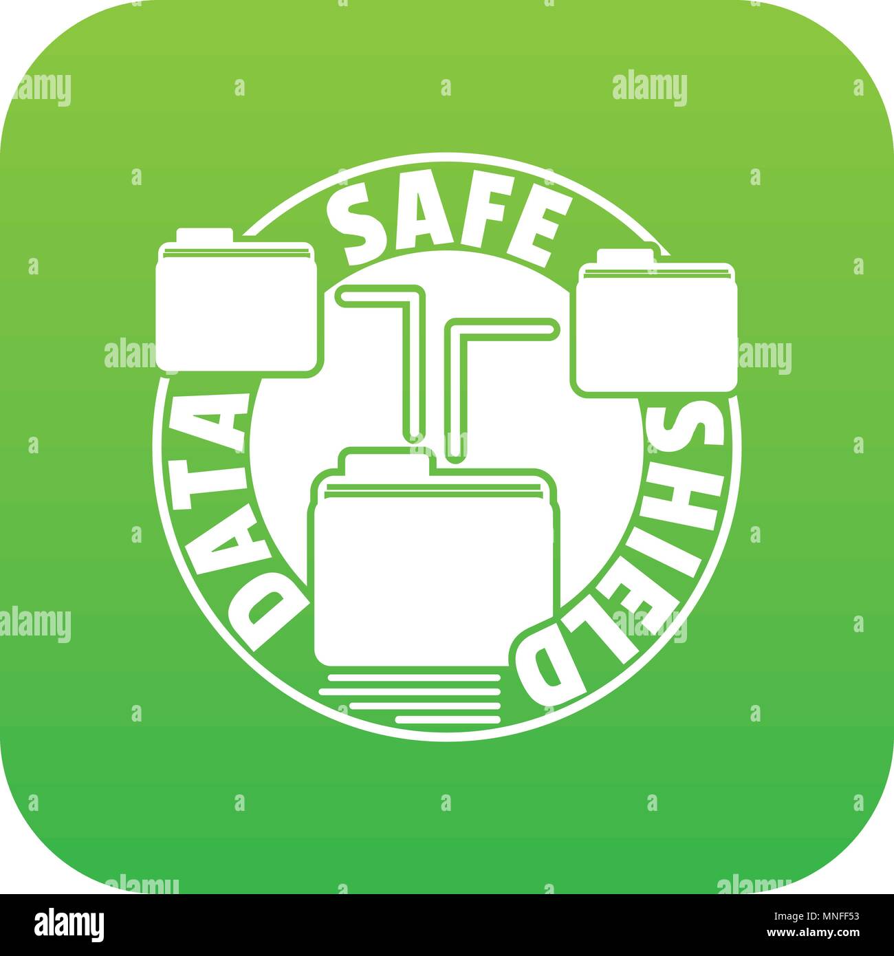 Data save shield icon green vector Stock Vector Image & Art - Alamy