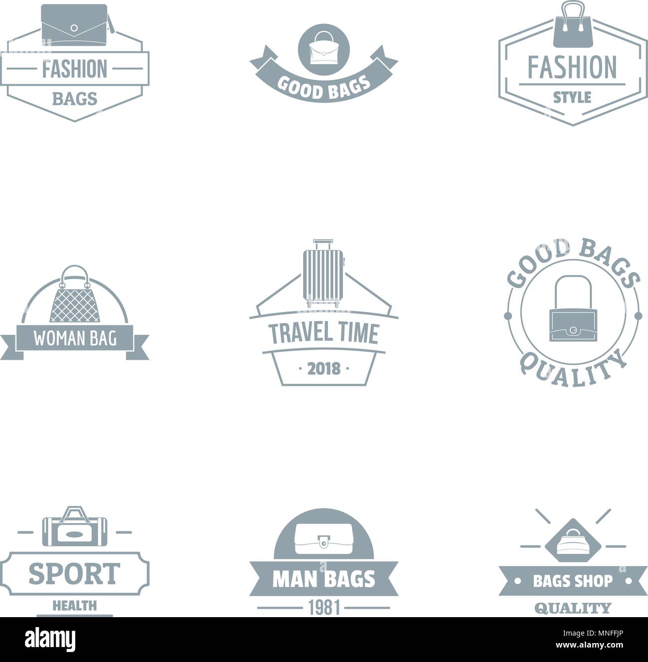 Sport bag logo set, simple style Stock Vector Image & Art Alamy