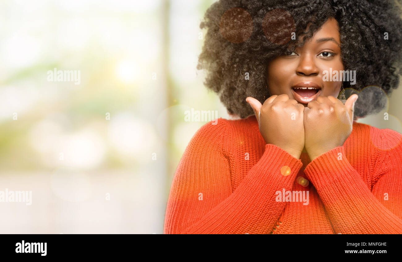 African woman happy hi-res stock photography and images - Alamy