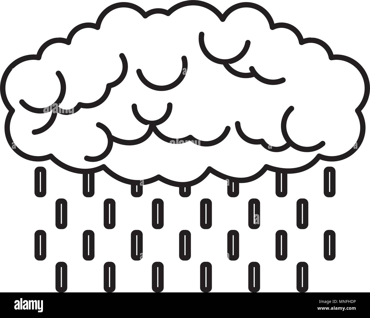 cloud rain weather isolated icon Stock Vector Image & Art - Alamy