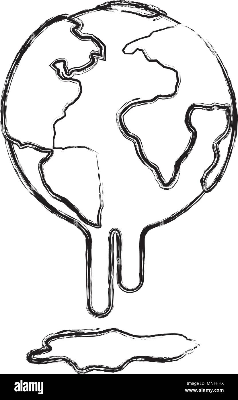 planet earth melting to global warming Stock Vector Image & Art - Alamy