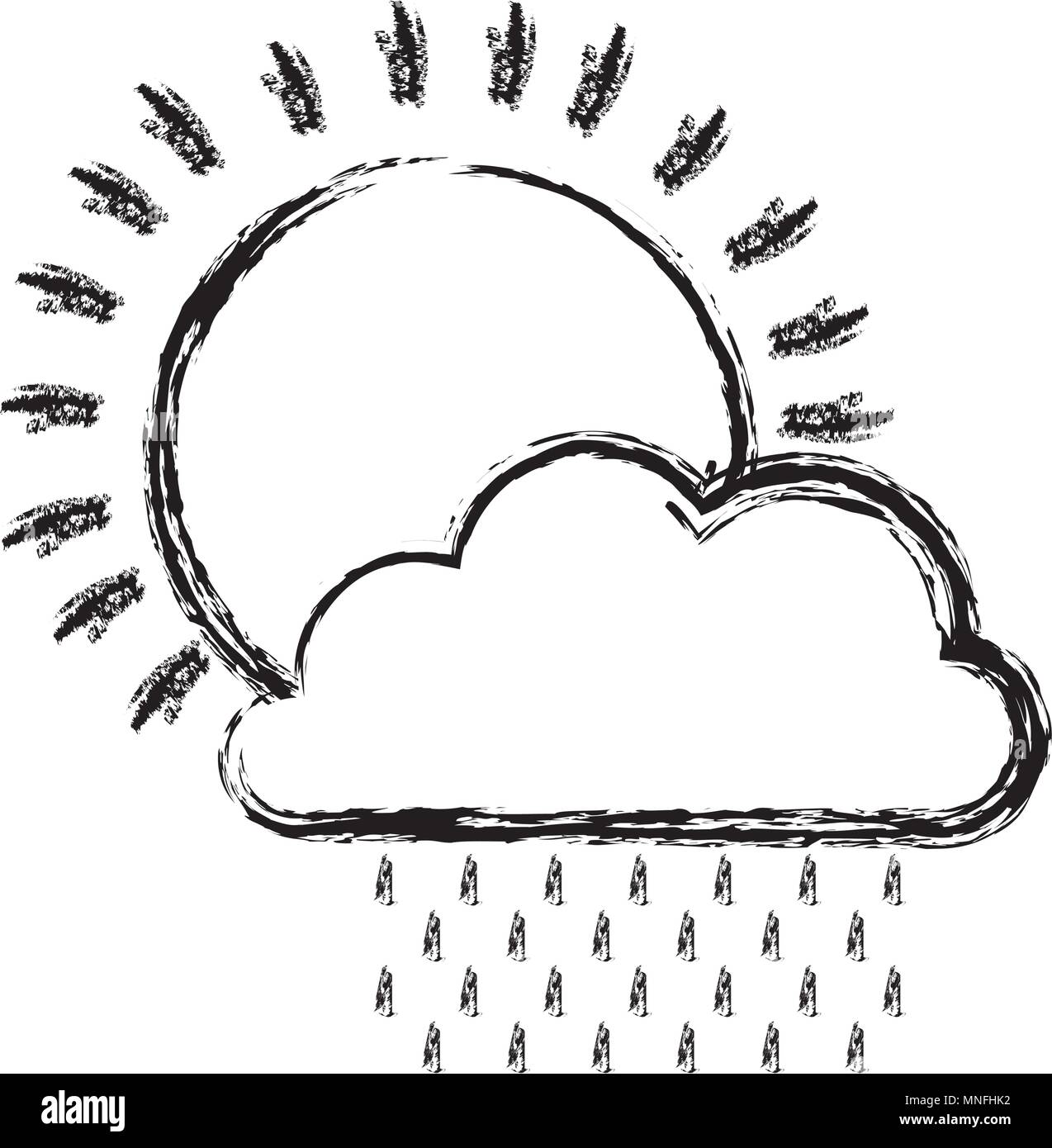sun and cloud rain weather Stock Vector Image & Art - Alamy