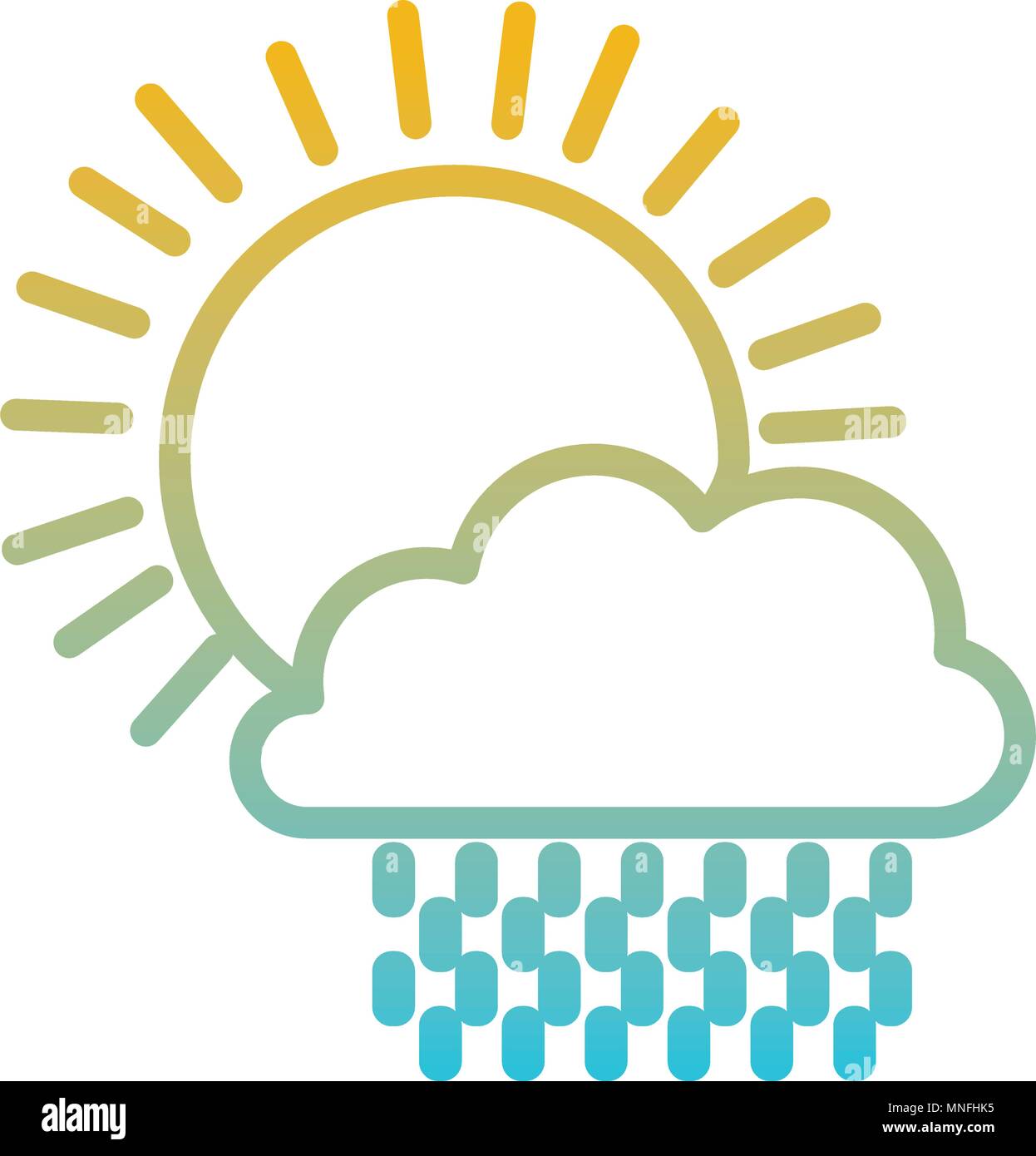 sun and cloud rain weather Stock Vector Image & Art - Alamy