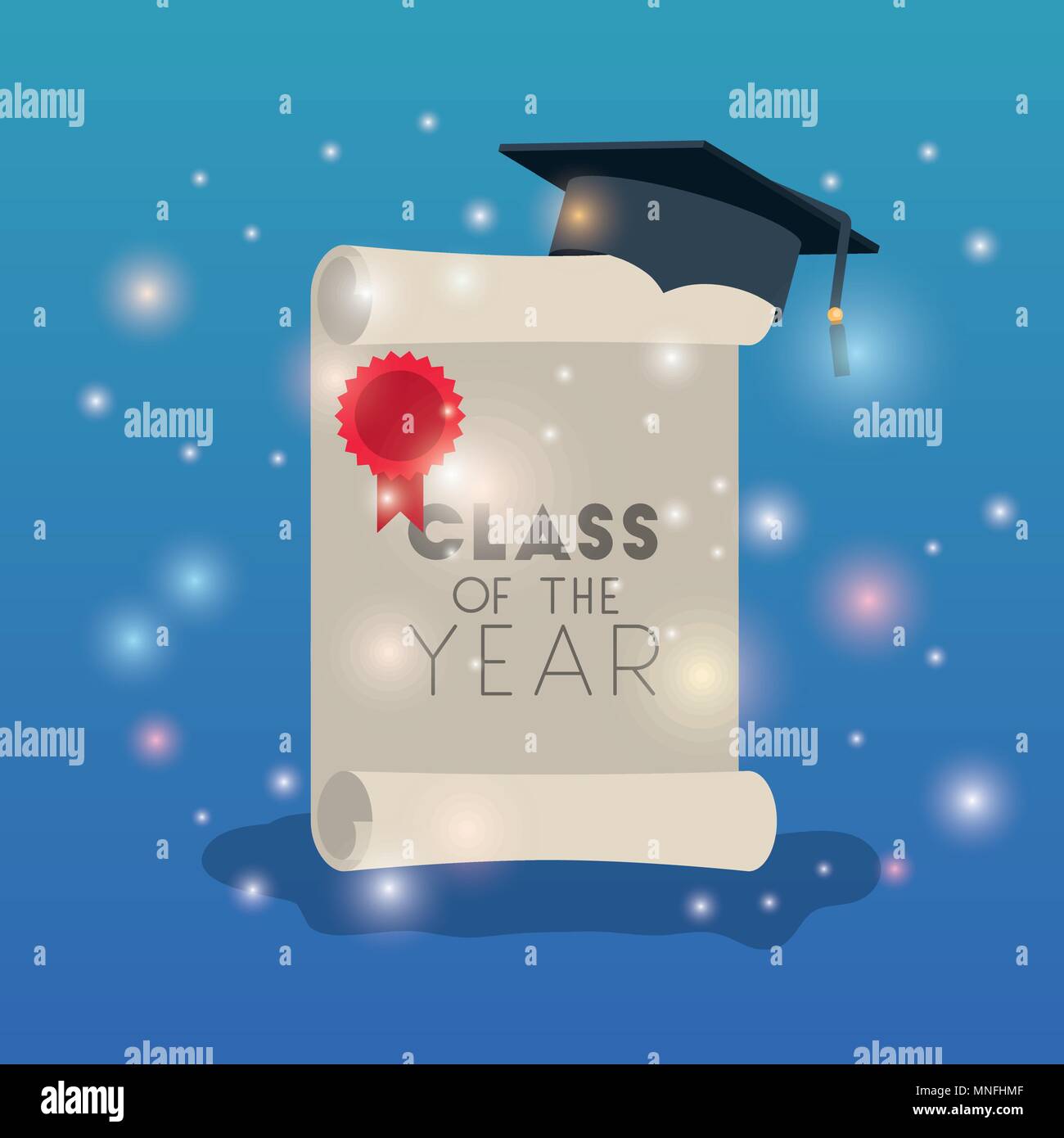 graduation card with hat and diploma Stock Vector Image & Art - Alamy