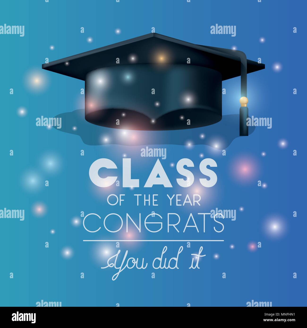 graduation card with hat Stock Vector Image & Art - Alamy