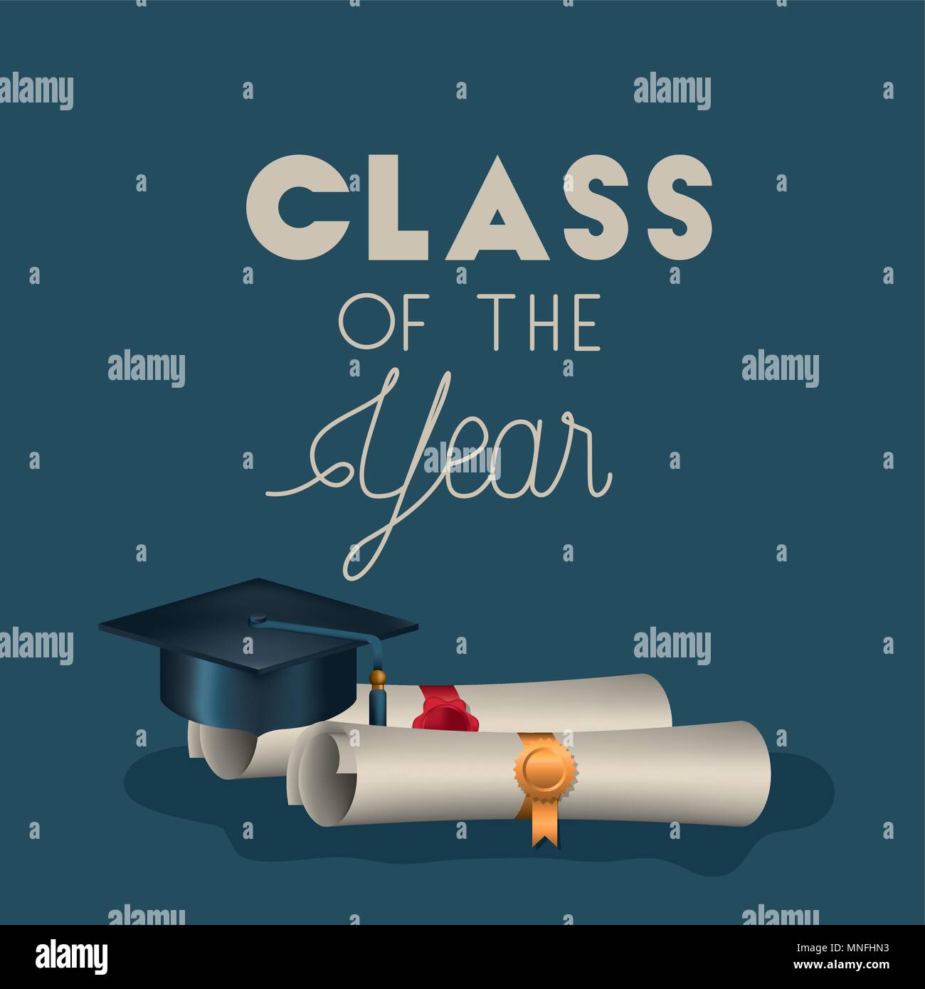 graduation card with hat and diploma Stock Vector Image & Art - Alamy