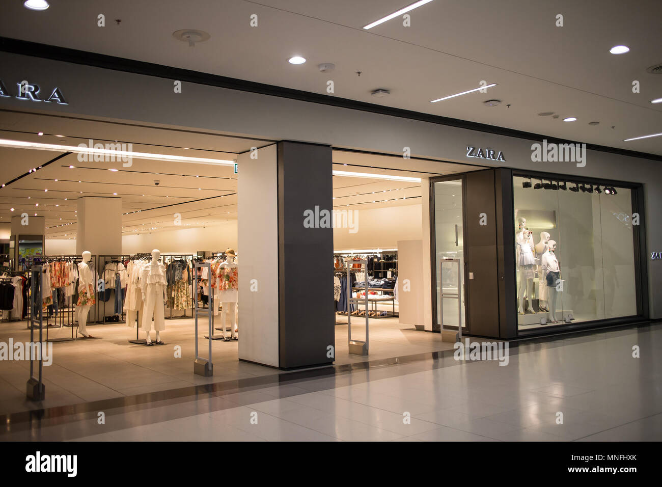 CHIANG MAI, THAILAND - MAY 16 2018: ZARA shop.ZARA clothing design and  manufacturing company, founded in Spain. Photo in Central Festival chiang  mai Stock Photo - Alamy