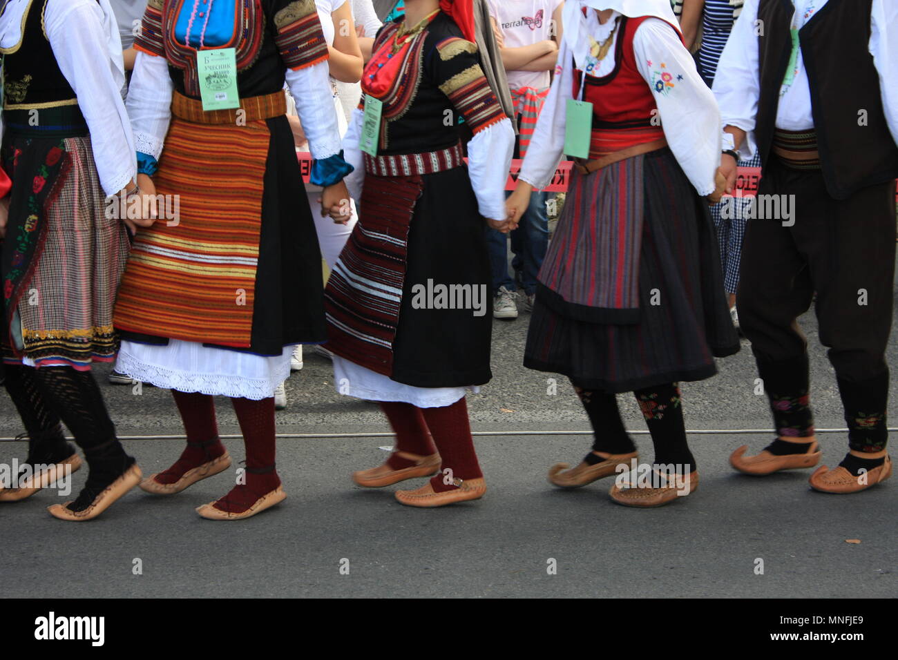 Serbian dancers in traditional costumes Stock Photo - Alamy