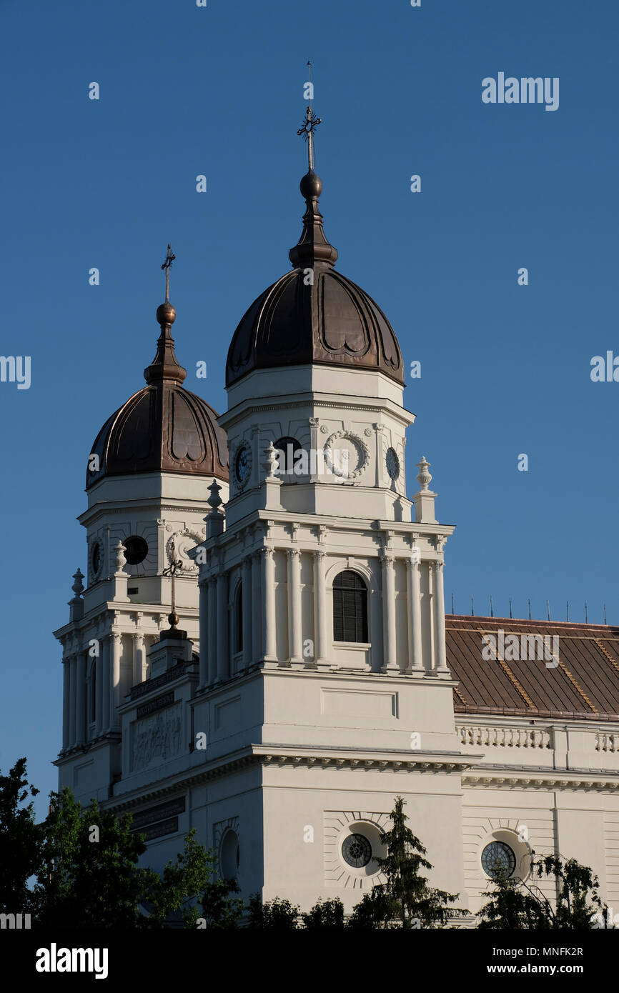 The Romanian Orthodox Metropolitan Cathedral, dedicated to Saint Parascheva, to the Presentation of Jesus and to Saint George built in the late Italian Renaissance style located in Iasi also referred to as Jassy or Iassy the second-largest city in Romania Stock Photo