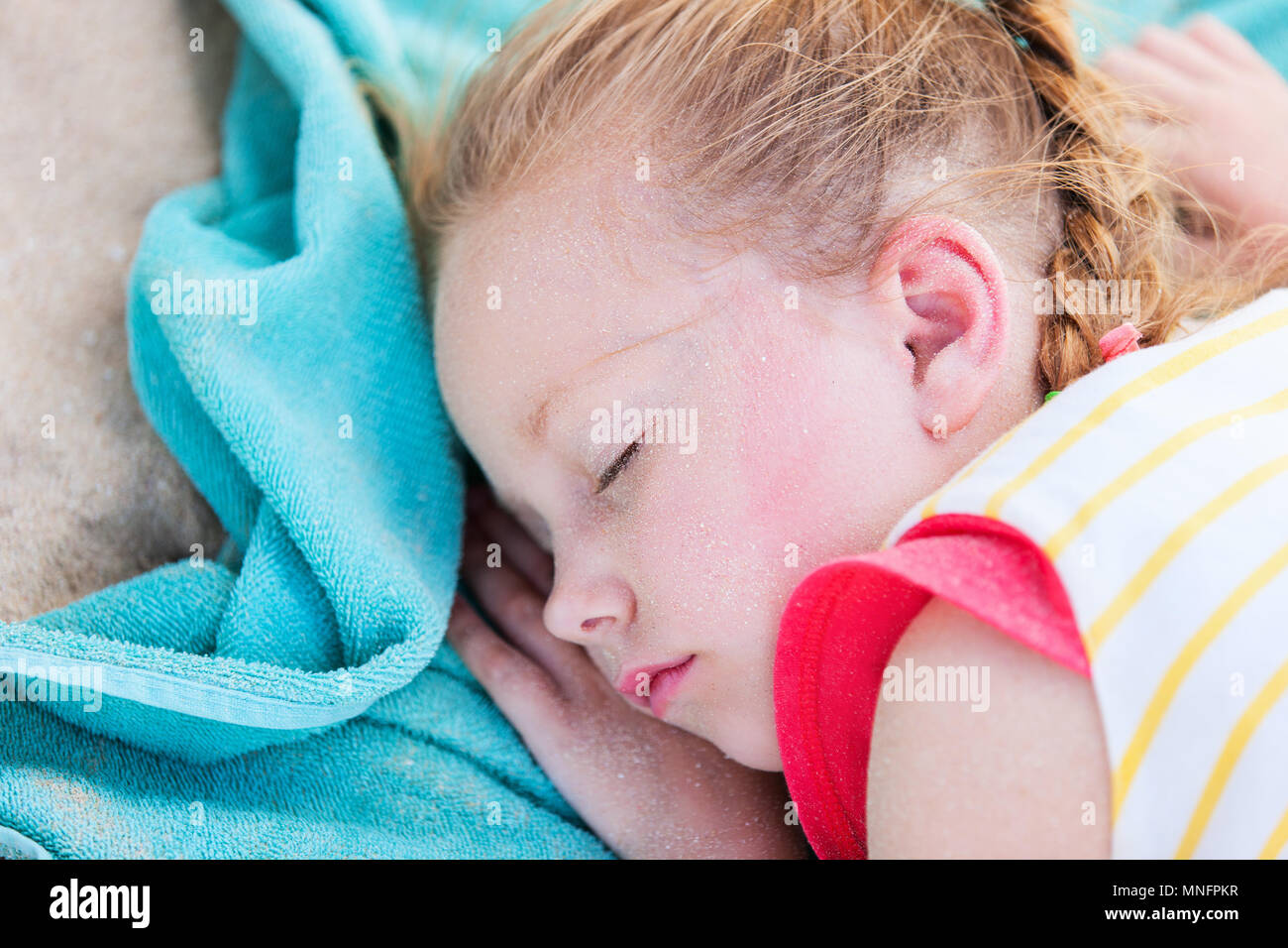 Little girl resting beach hires stock photography and images Alamy